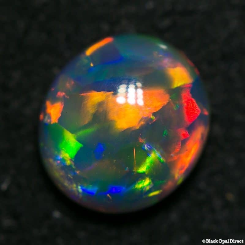 1.10 ct gem black opal 7x6.5x3.5mm - Image 4