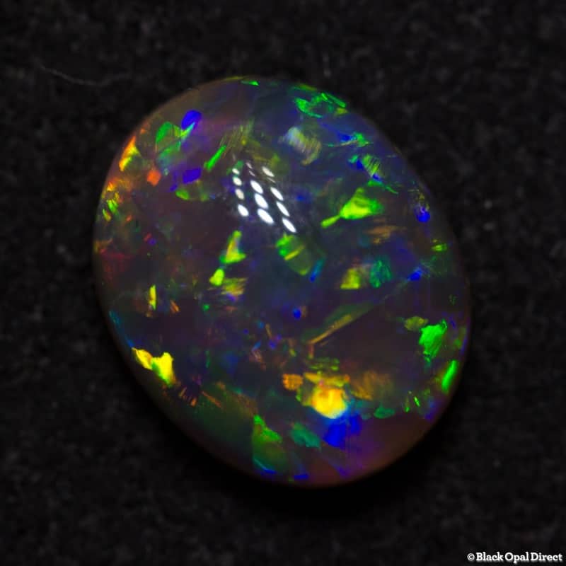 1.12 ct black crystal opal 8x6x3.5mm - Image 2