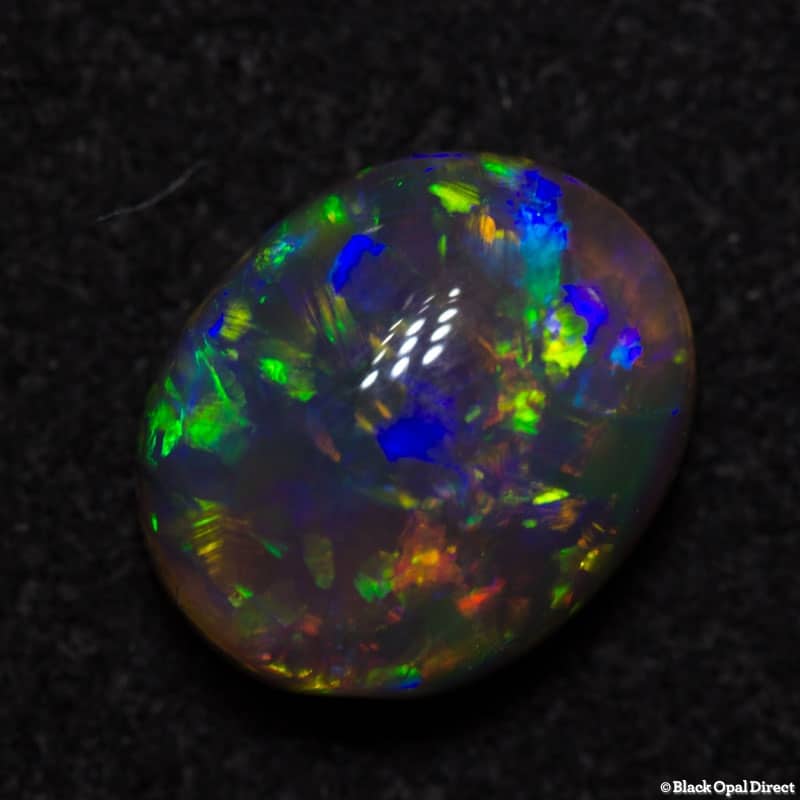 1.12 ct black crystal opal 8x6x3.5mm - Image 3