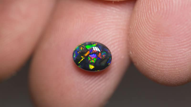 1.12 ct black opal gem 8.5x6x4mm - Image 3