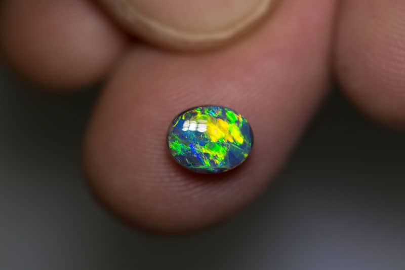 1.12 ct gem black opal 8x6x3mm - Image 2