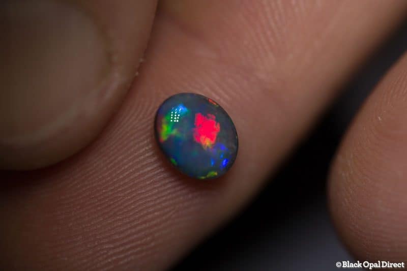 1.13 ct black opal gem 8x6.5x3mm - Image 3