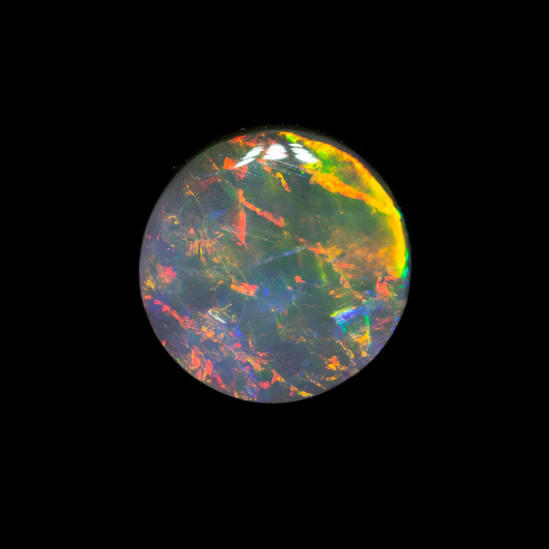 1.13 ct gem black opal 7.3x7.2x3.1mm - Image 4