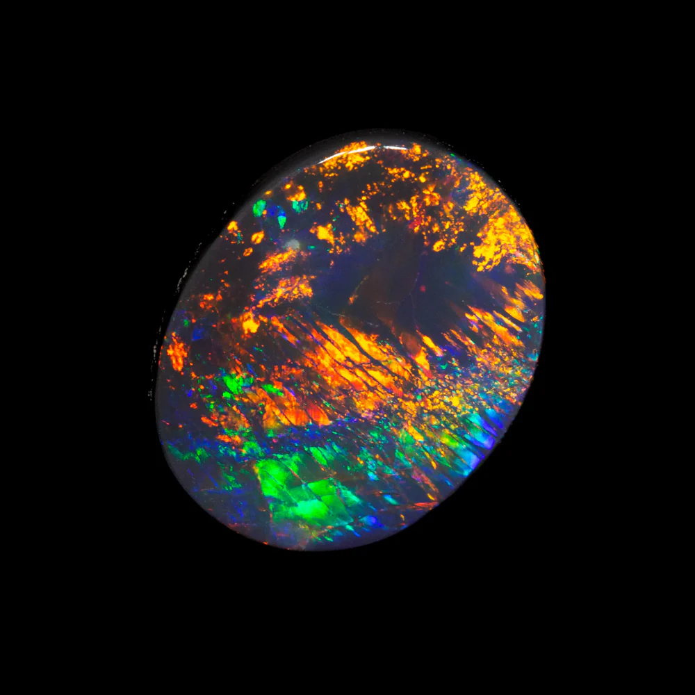 1.13 ct gem black opal 9x7.3x2.5mm - Image 2