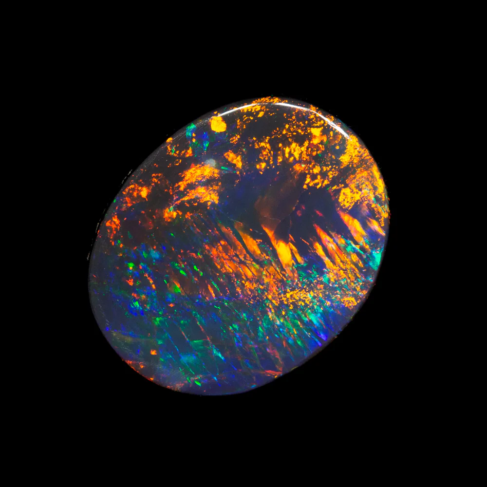 1.13 ct gem black opal 9x7.3x2.5mm - Image 4