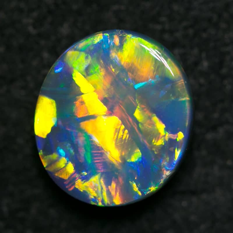 1.14 ct gem black opal 8x7x3mm - Image 3