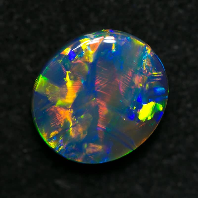 1.14 ct gem black opal 8x7x3mm - Image 4
