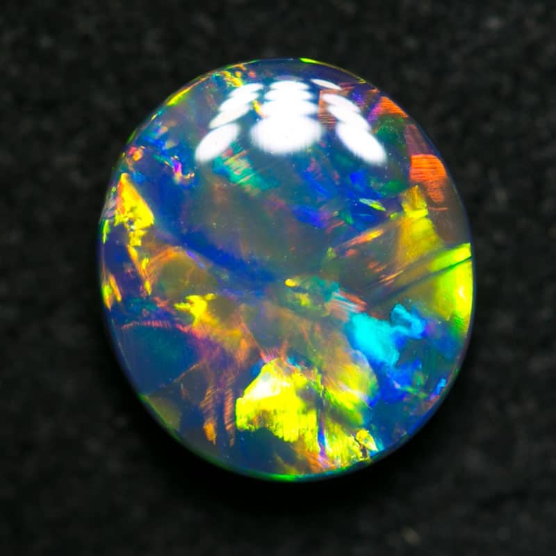 1.14 ct gem black opal 8x7x3mm - Image 5