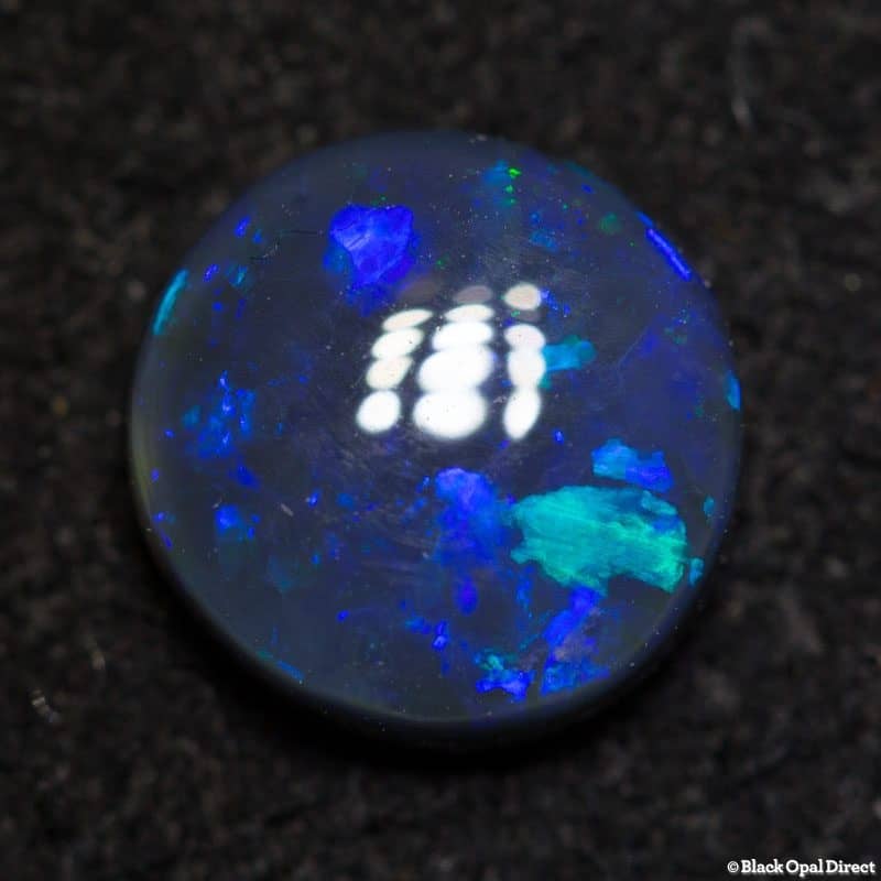 1.16 ct black opal 7mm round x3mm thick - Image 3