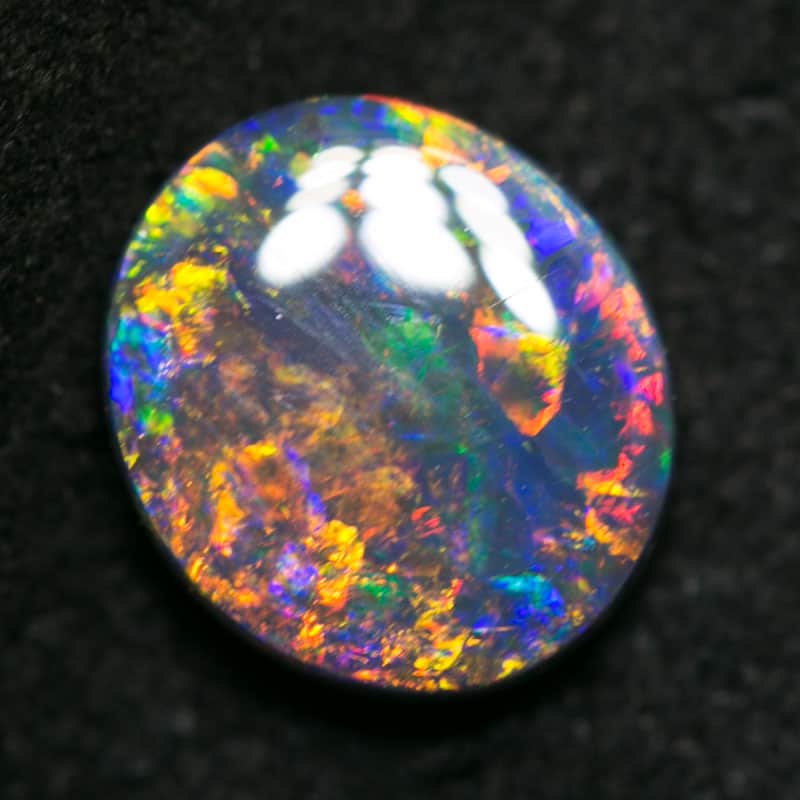 1.16 ct gem black opal 8x7x3mm - Image 3