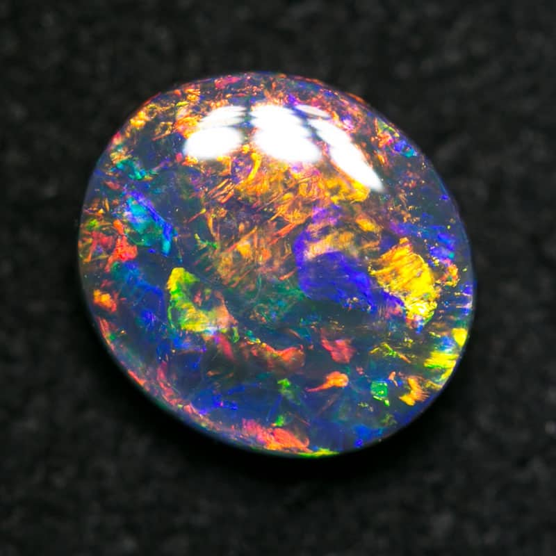 1.16 ct gem black opal 8x7x3mm - Image 4