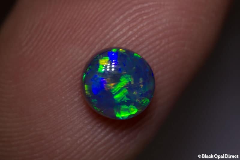 1.18 ct black opal 7mm round x4mm - Image 2