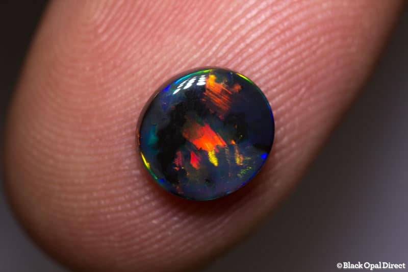 1.18 ct black opal 8x7.5x3mm - Image 2