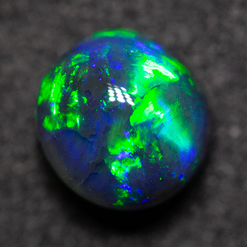 1.18 ct gem black opal 6.1x5.7x5mm - Image 2