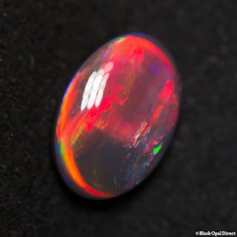 1.19 ct red on black opal gem 9x6x3mm - Image 3