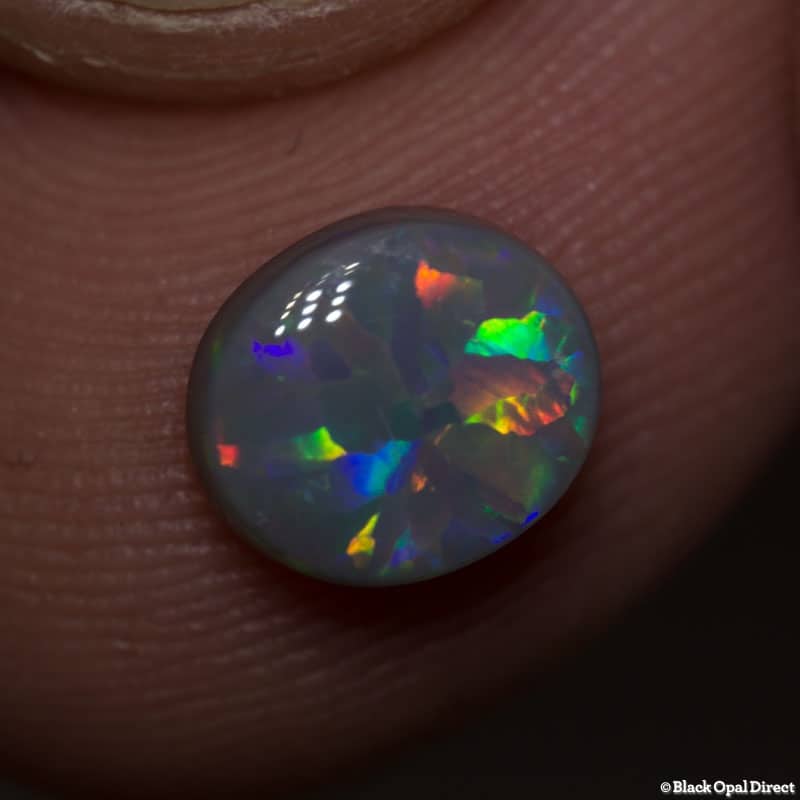 1.20 ct asteria pattern semi black opal 7.5x6.5x3mm - Image 2
