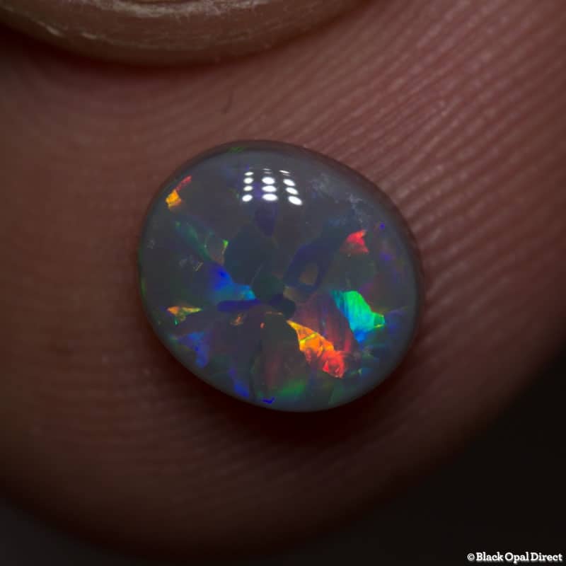 1.20 ct asteria pattern semi black opal 7.5x6.5x3mm - Image 3