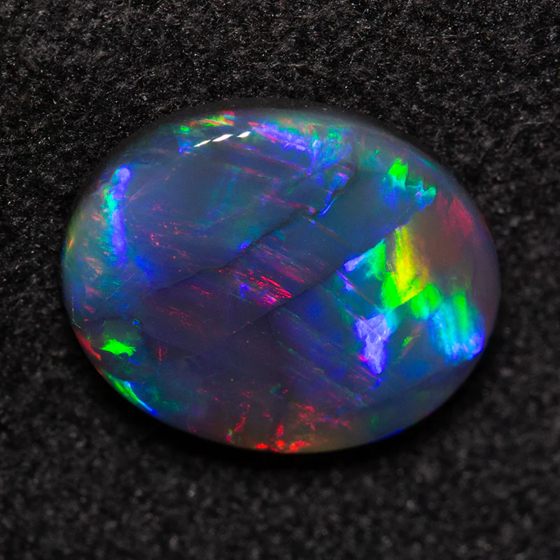 1.20 ct gem black opal 9.3x7.7x2.4mm - Image 2