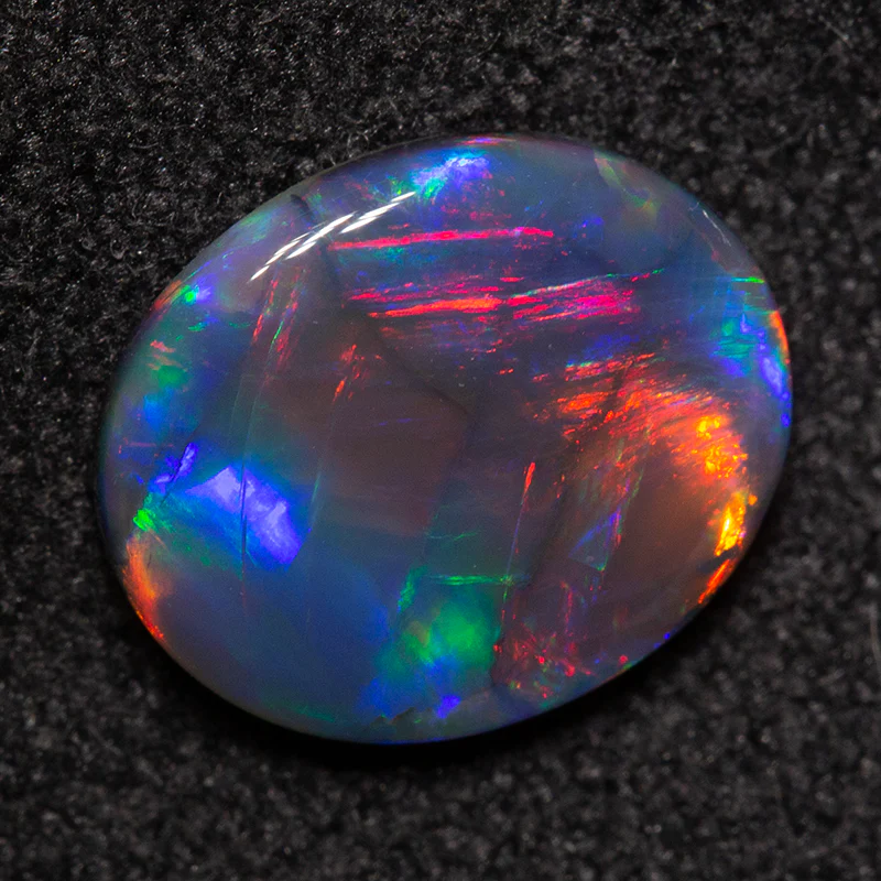 1.20 ct gem black opal 9.3x7.7x2.4mm - Image 3