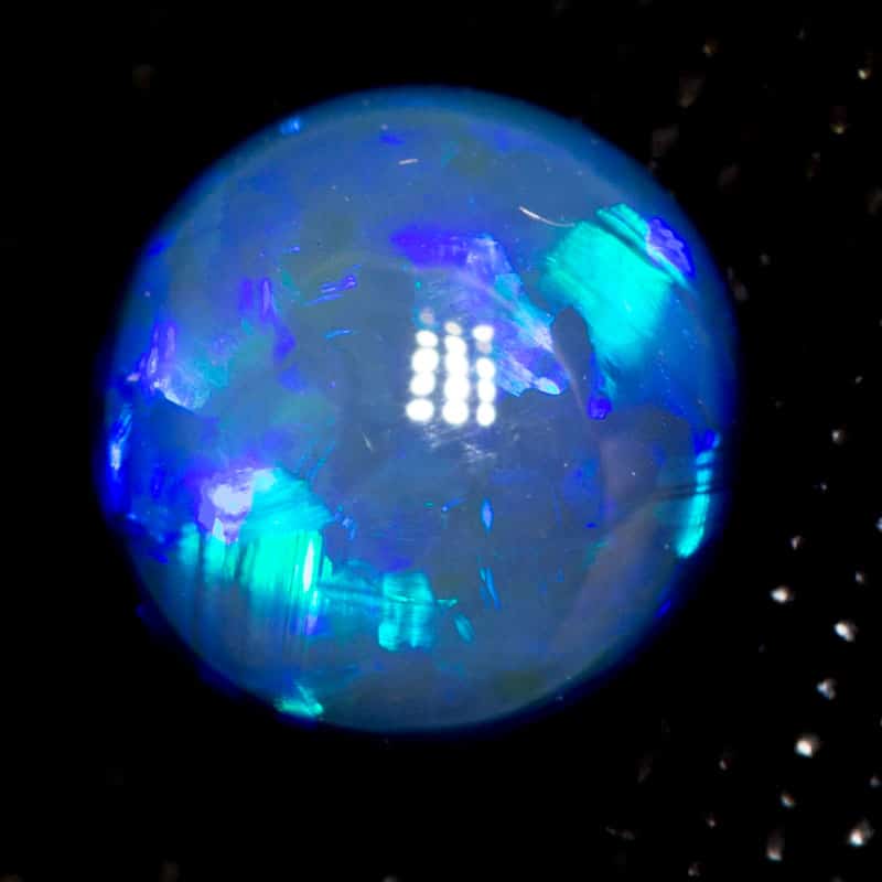 1.21 ct black opal 7mm round x4mm - Image 2