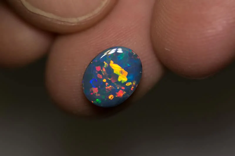 1.21 ct gem black opal 10x8x2mm - Image 2