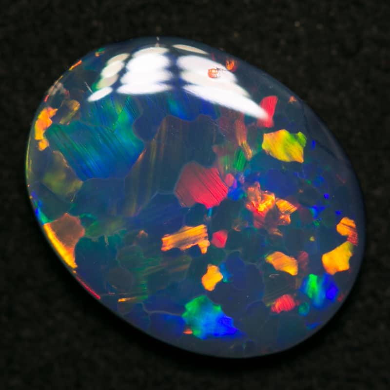 1.21 ct gem black opal 10x8x2mm - Image 3