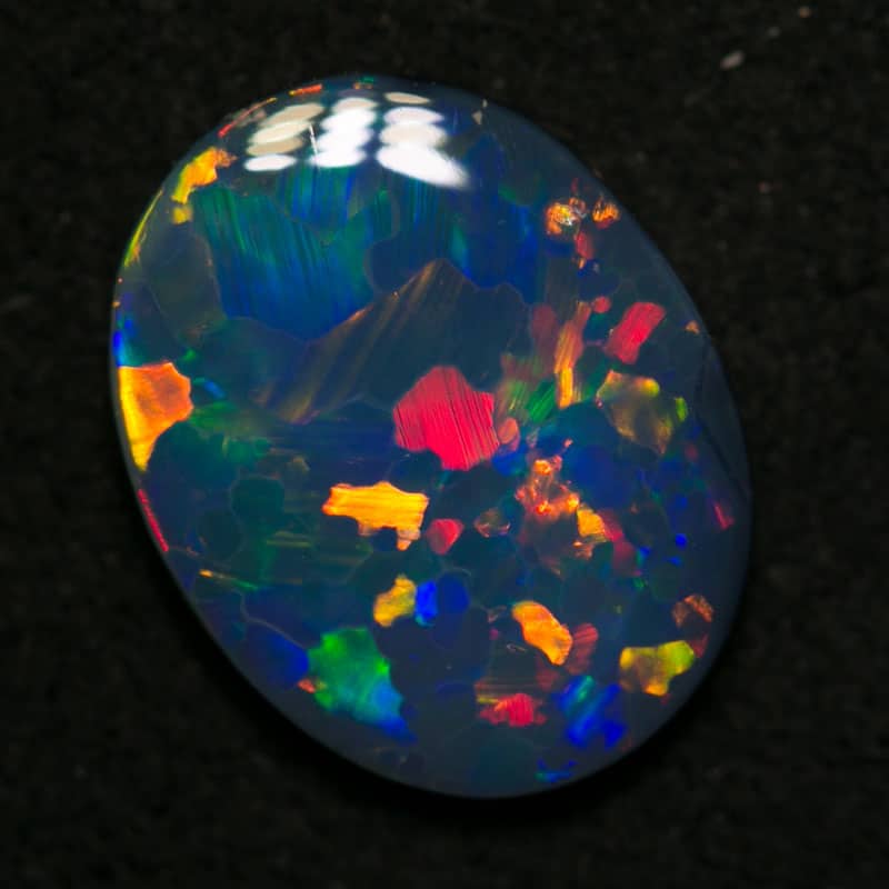1.21 ct gem black opal 10x8x2mm - Image 4
