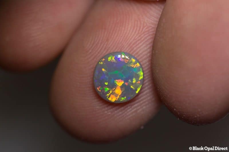 1.22 ct dark opal 8.5mm round x 2.5 thick - Image 2
