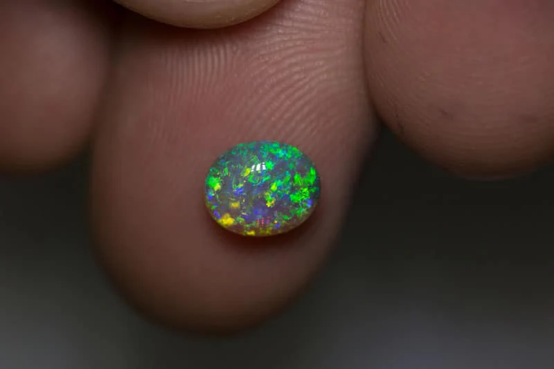 1.22 ct gem dark crystal opal double sided 7.5x6x4mm - Image 3