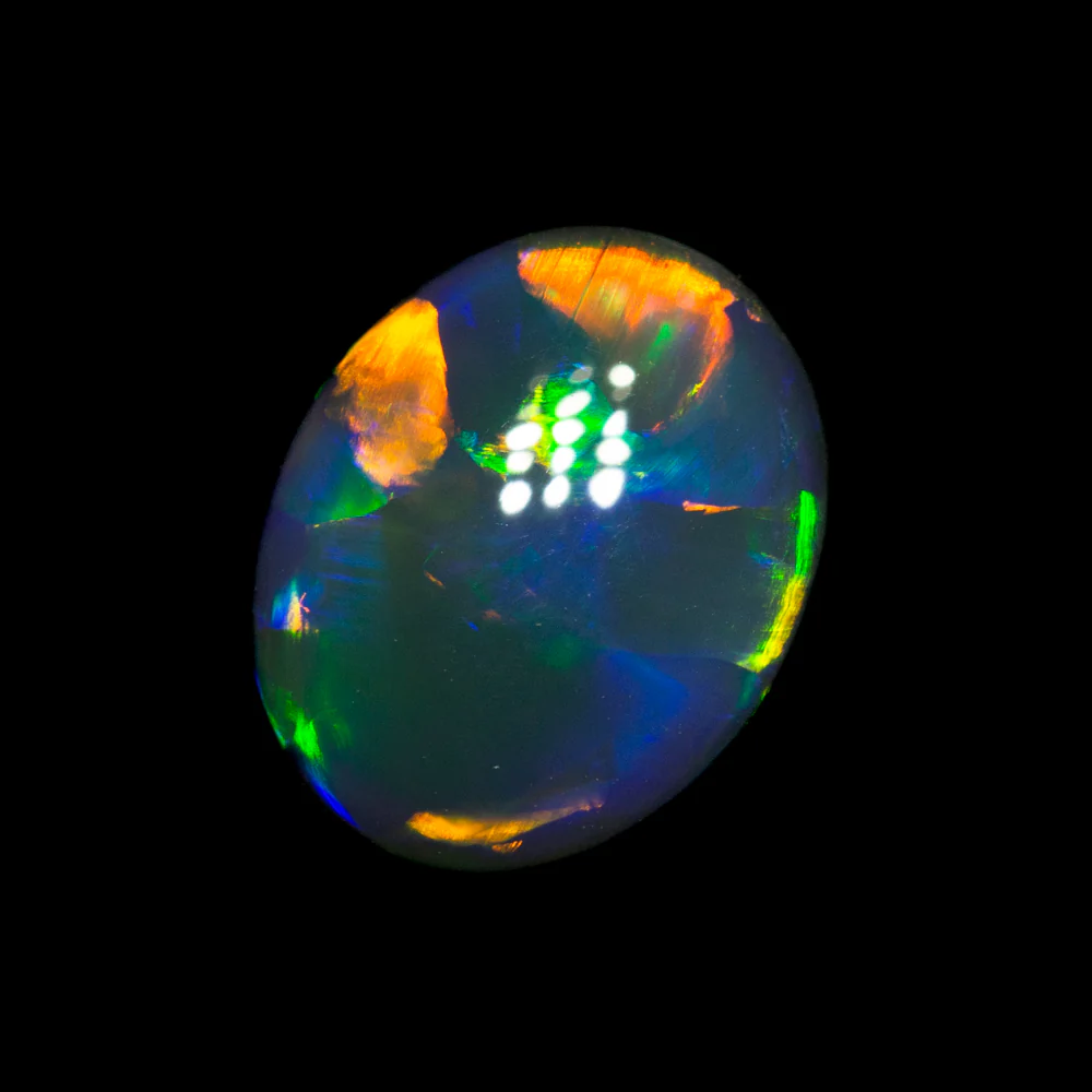 1.22 ct gem black opal 8.2x6.7x3.7mm - Image 3