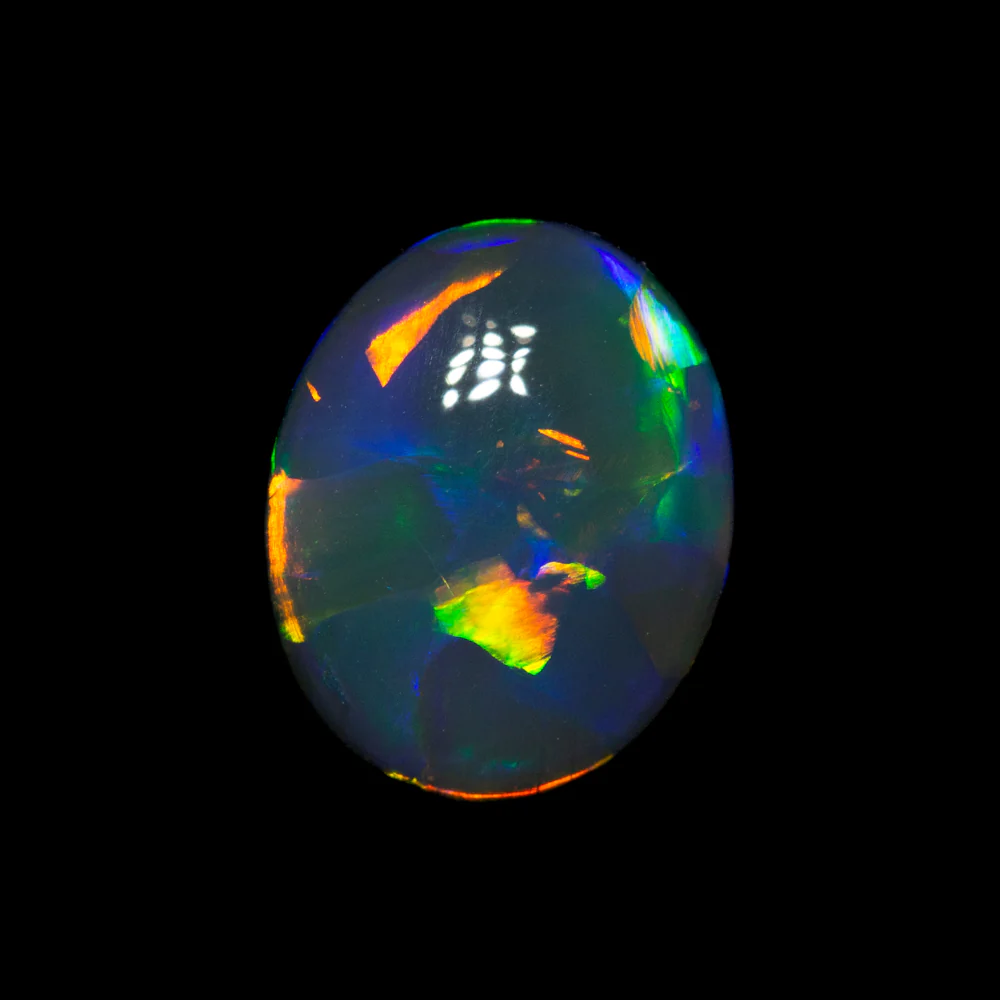 1.22 ct gem black opal 8.2x6.7x3.7mm - Image 4