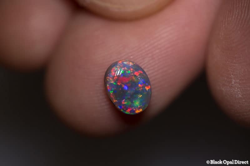 1.23 ct gem semi black opal 8x6x4mm Replacement for Zoey - Image 4