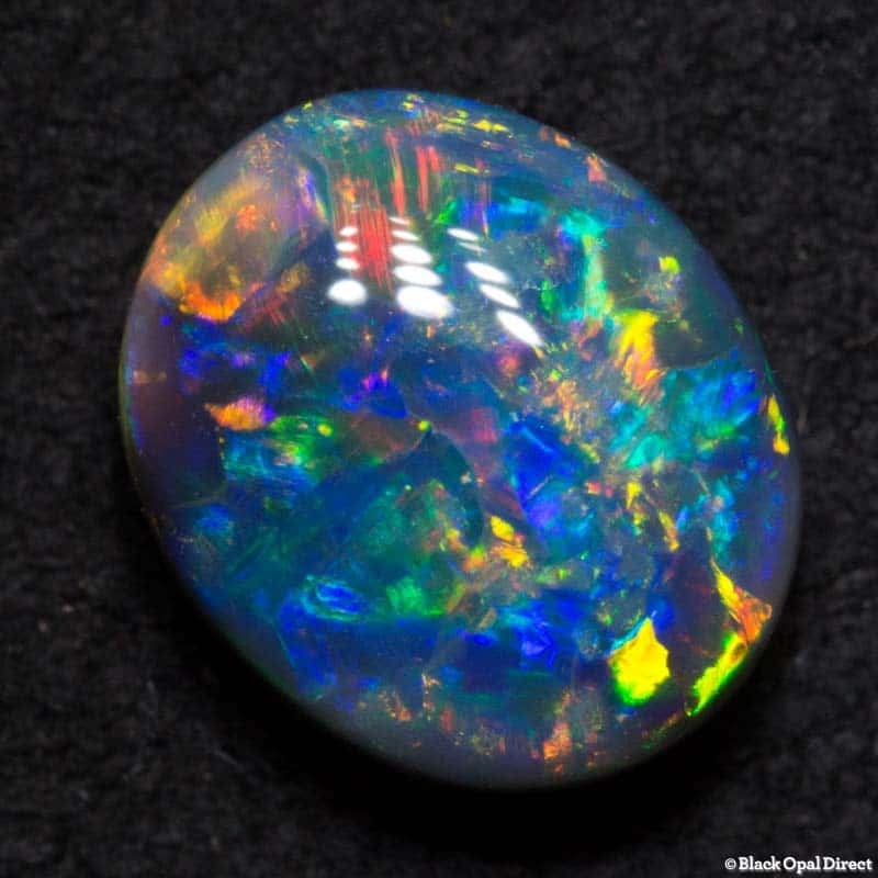1.24 ct gem black opal 8x6.5x4mm - Image 2