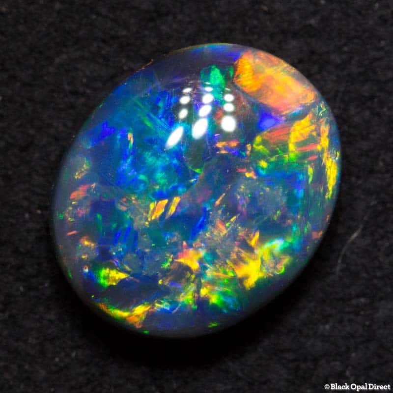 1.24 ct gem black opal 8x6.5x4mm - Image 3