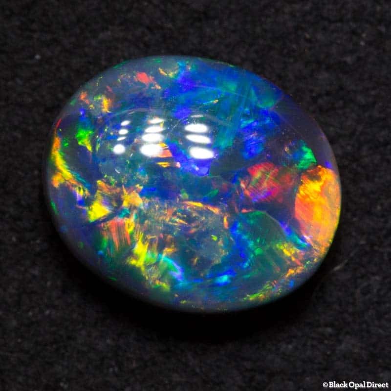 1.24 ct gem black opal 8x6.5x4mm - Image 4
