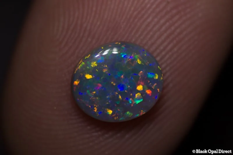 1.24 ct semi black opal 8.5x7.5x3mm - Image 2