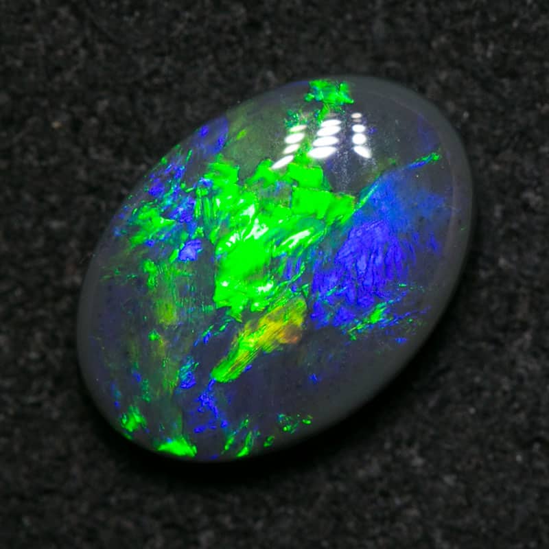 1.25 ct gem black opal 9x6.5x3mm - Image 2