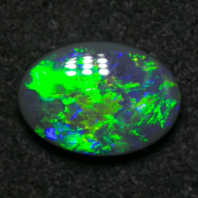 1.25 ct gem black opal 9x6.5x3mm - Image 4