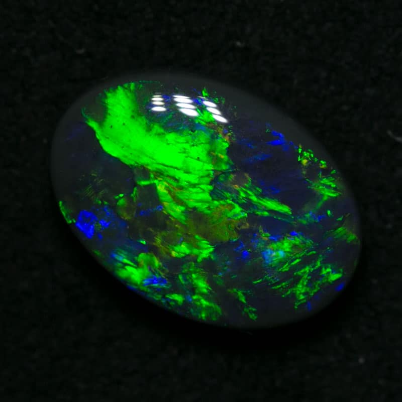 1.25 ct gem black opal 9x6.5x3mm - Image 5