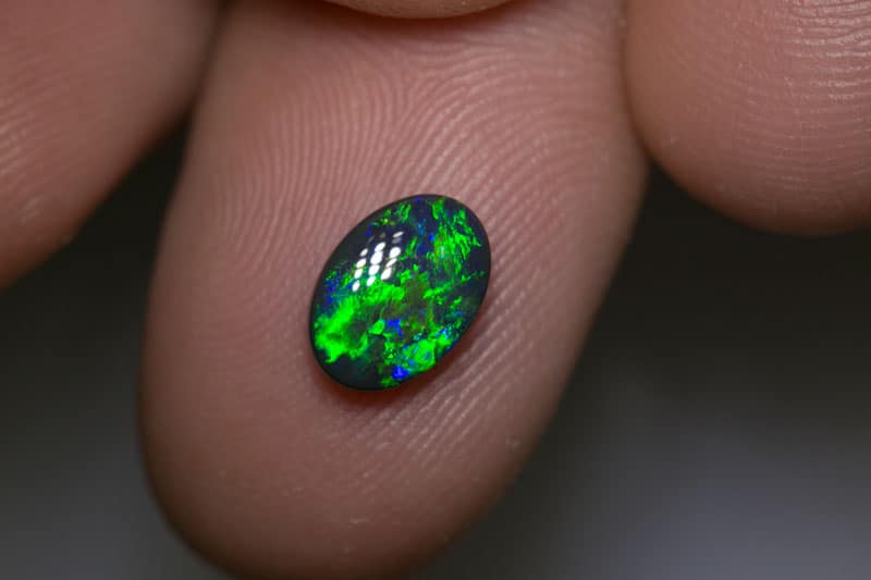 1.25 ct gem black opal 9x6.5x3mm - Image 6