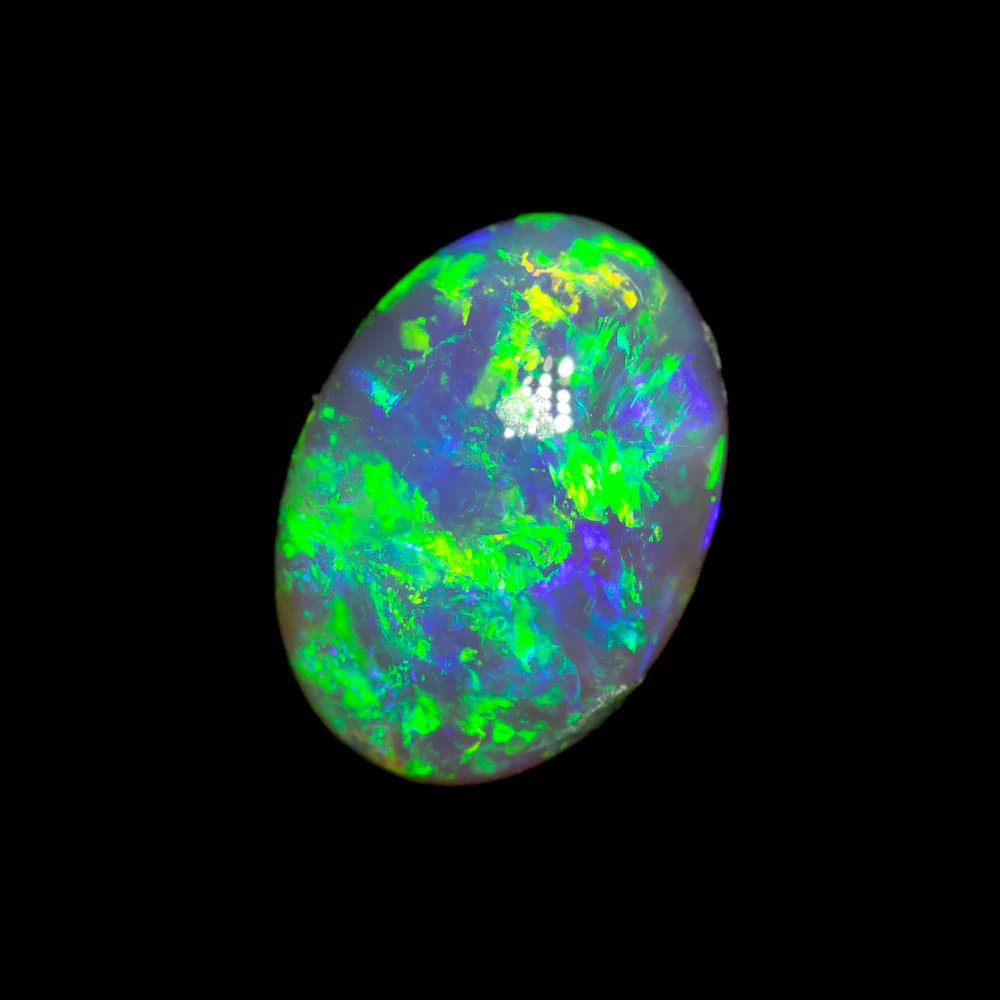 1.26 ct black crystal opal 8.1x5.8x4.2mm - Image 2