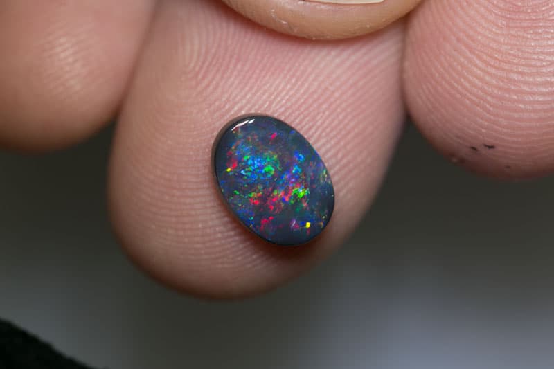1.26 ct black opal 9x7x2mm - Image 3