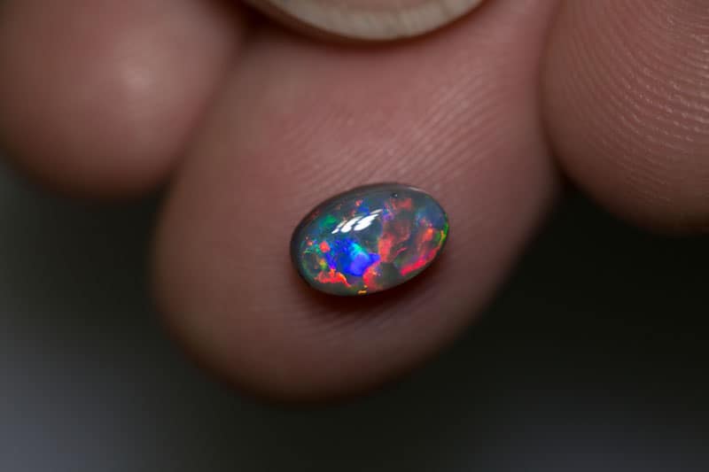 1.26 ct gem black opal 8x5x4mm - Image 2