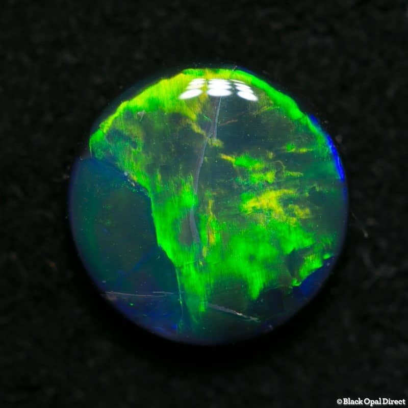 1.27 ct black opal 8mm round x 3mm - Image 2