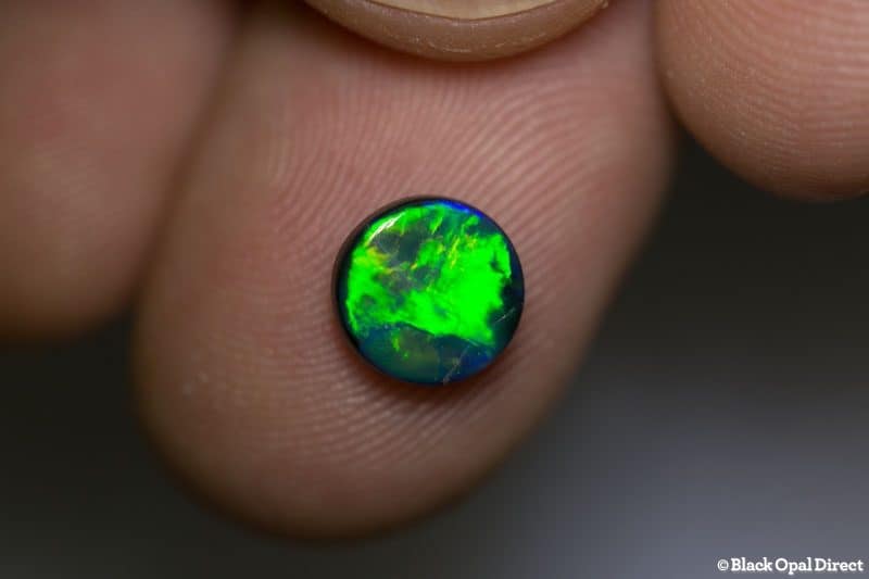 1.27 ct black opal 8mm round x 3mm - Image 3