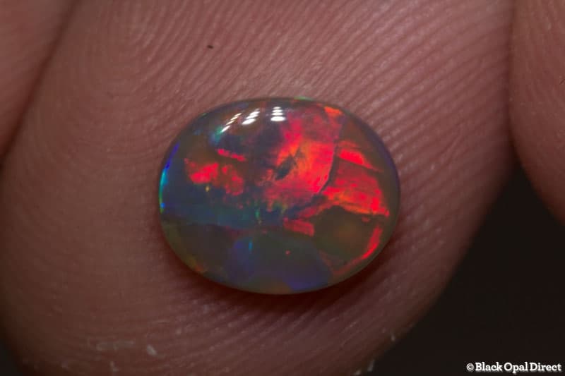 1.27 ct black opal 9x7x2mm - Image 2