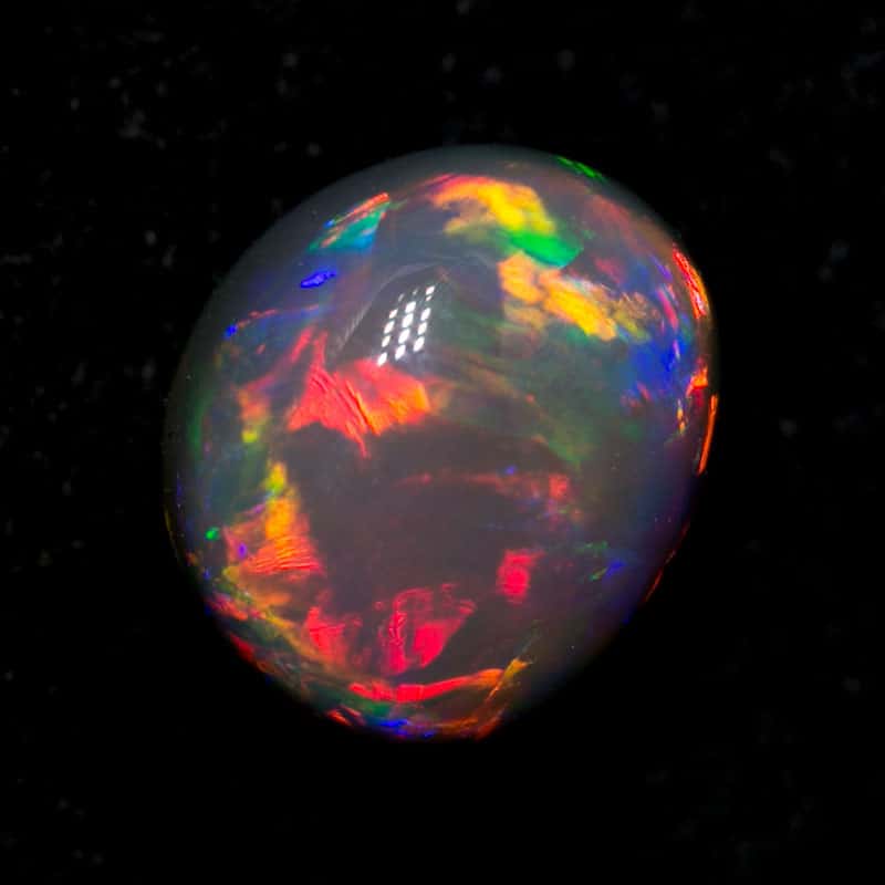 1.27 ct double sided gem black opal 7x6x4mm - Image 4