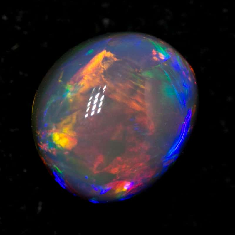 1.27 ct double sided gem black opal 7x6x4mm - Image 5