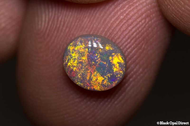 1.27 ct semi black opal 8x7x3.5mm - Image 4