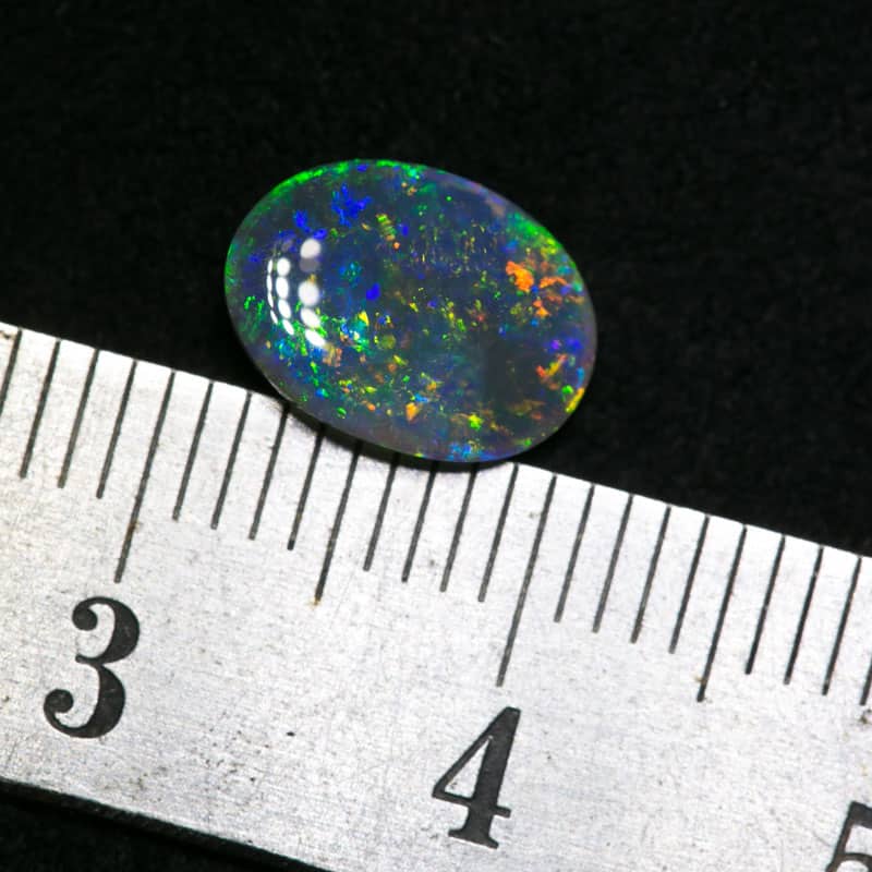 1.28 ct black crystal opal 9.5x7x3mm - Image 2